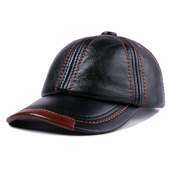 Genuine Leather Baseball Cap