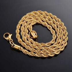 The Gold Rope Chain (Width 2mm/2.5mm/3mm/4mm/5mm/6mm )