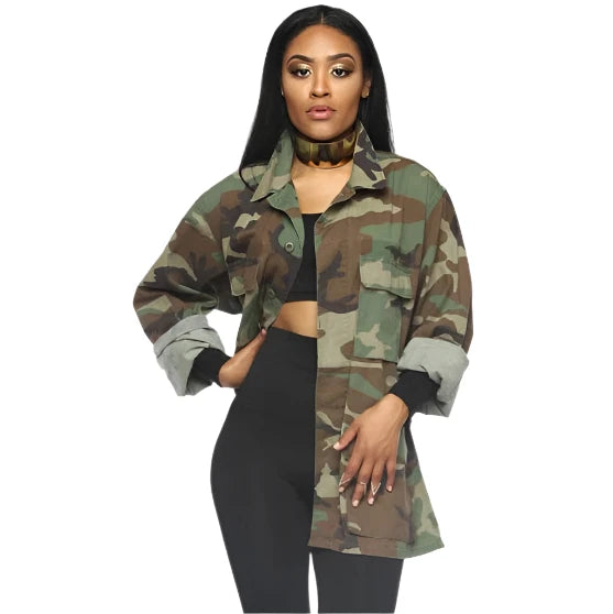 Green Camo Long Jacket