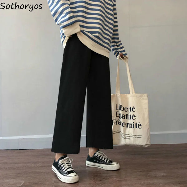 Ankle-length Loose Wide Leg Pants