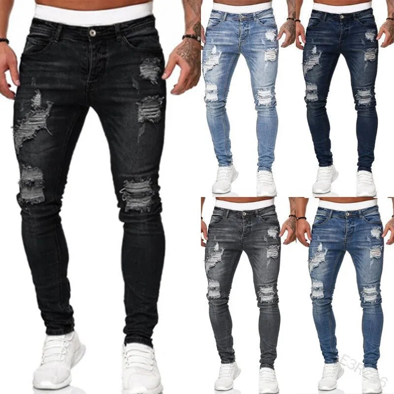 Slim Fit Ripped Skinny Jeans