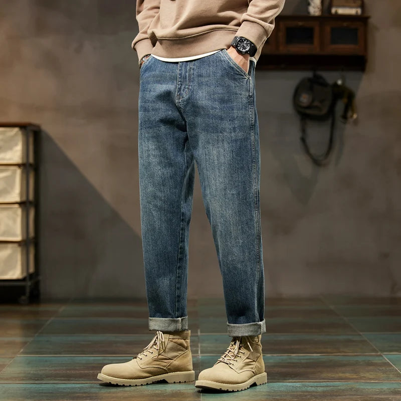 Loose Fit Baggy Jeans: Stylish Denim Trousers for Men