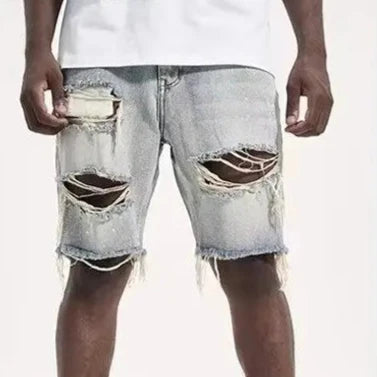 Distressed Denim Shorts