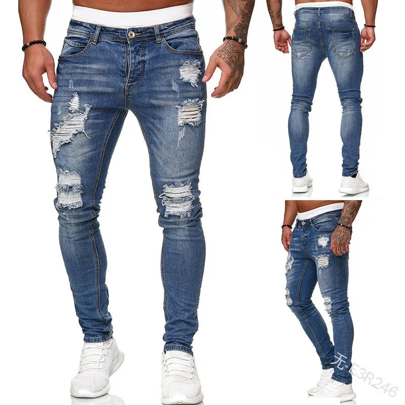 Slim Fit Ripped Skinny Jeans