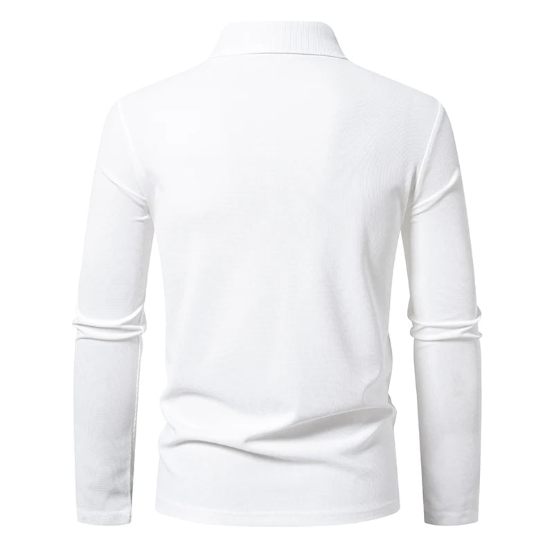 Plus Size Long Sleeve Polo Shirt