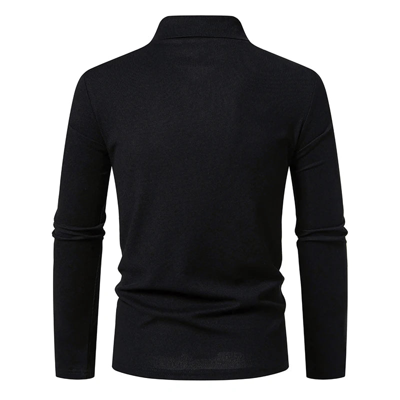 Plus Size Long Sleeve Polo Shirt