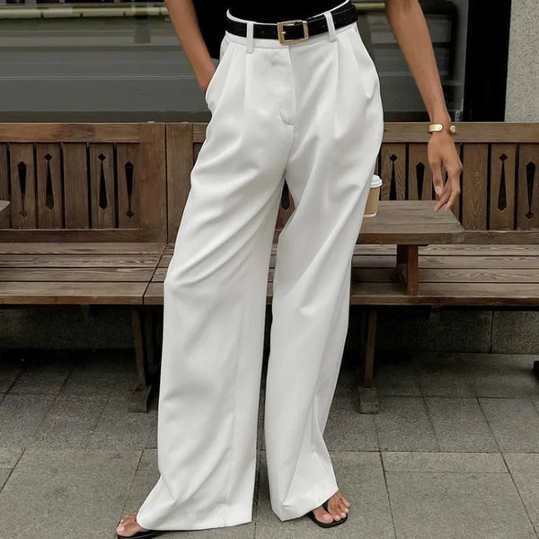 Chic White Wide Leg Pants