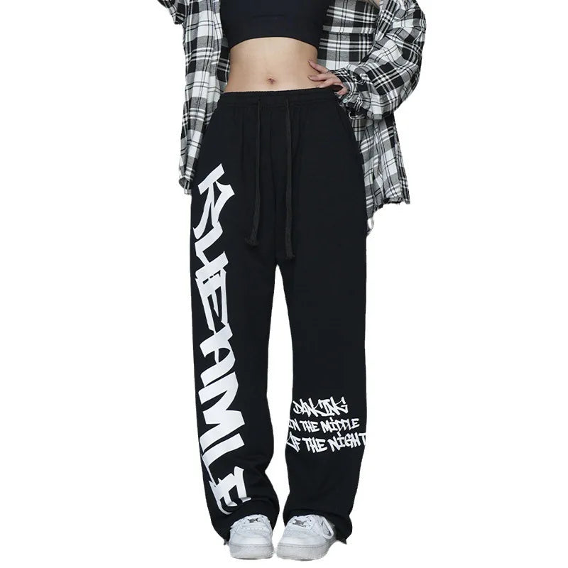 Hip Hop Style Printed Letters Pants